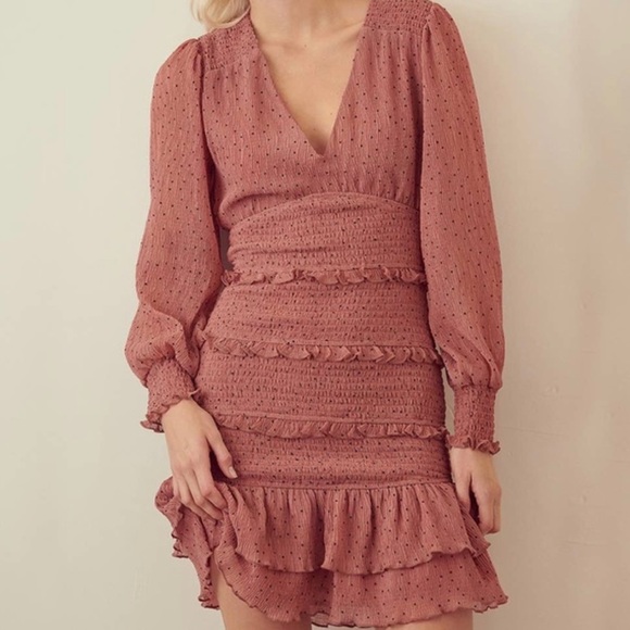 Fab’rik Polka Dot Ruffled Mini Dress - Picture 2 of 2